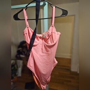 Elegant Pink Women's One Piece Swimsuit